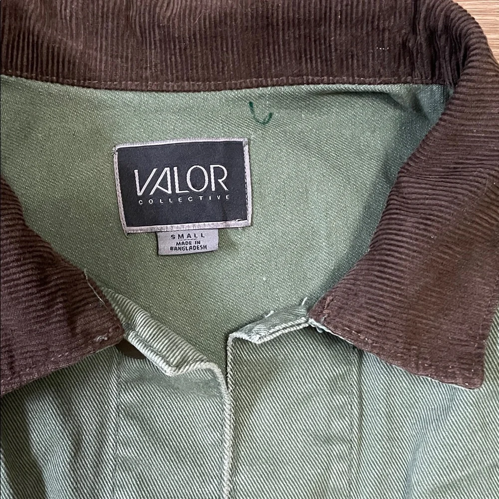 VALOR Men’s 100% Cotton Size Small Green Chore Jacket - Picture 7 of 8